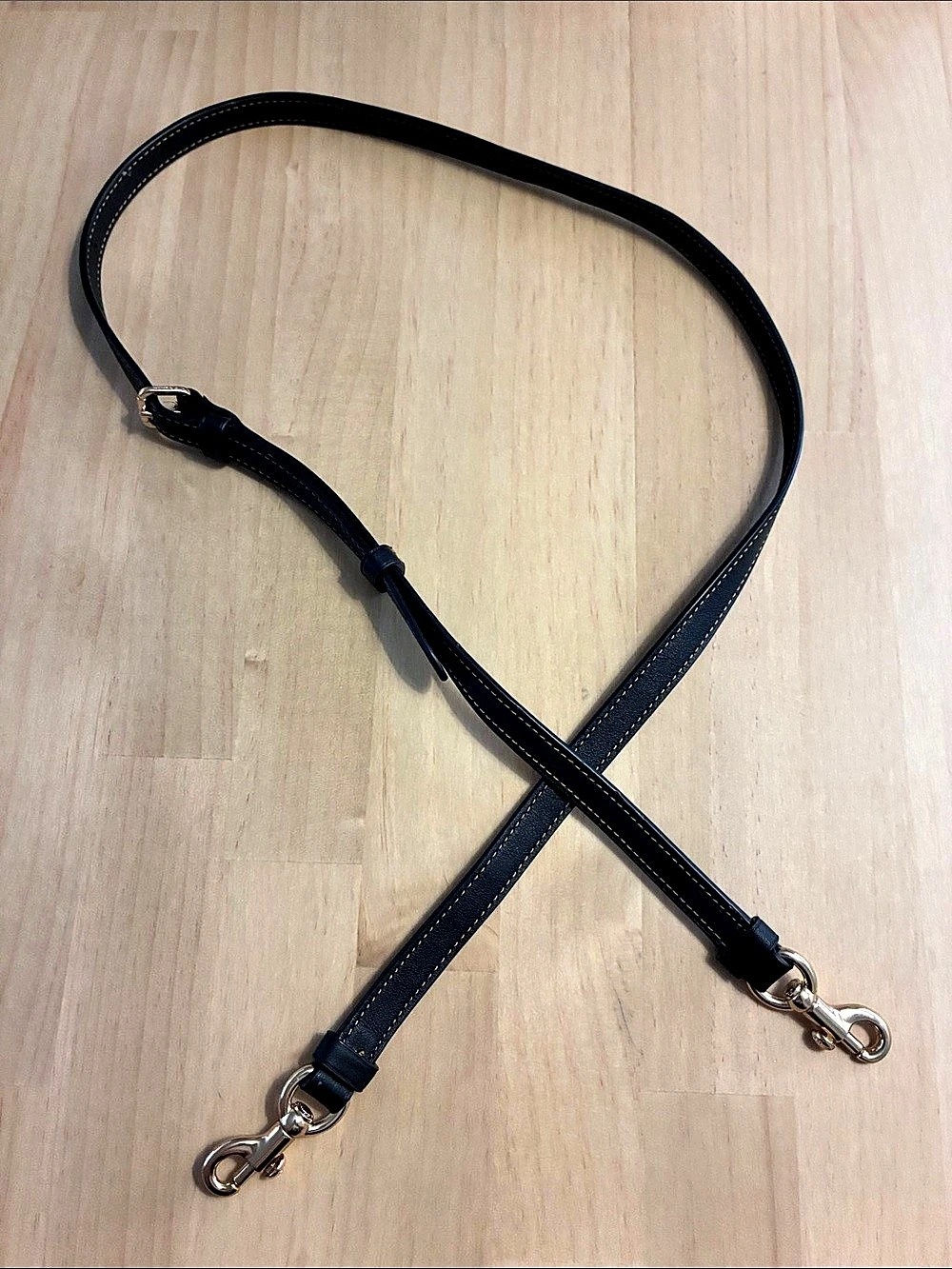 Coach Black Leather Replacement Crossbody Shoulder Bag Strap Gold Tone Hardware